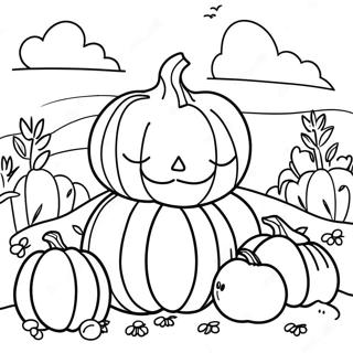 Komportableng Pahina Ng Kulay Ng Kalabasa 125748 59631