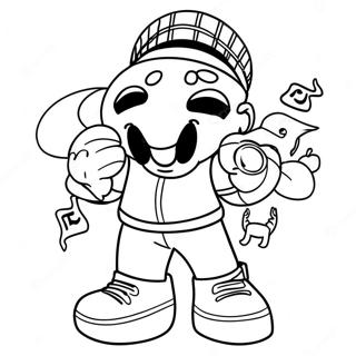 Friday Night Funkin Coloring Page 125900-59744