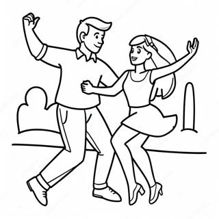 Boyfriend At Girlfriend Na Nagsasayaw Coloring Page 125901-59746