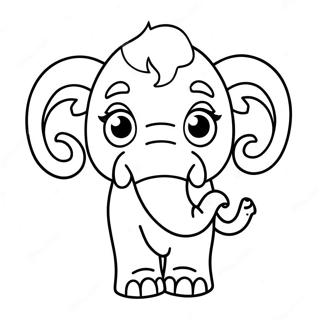 Pahina Ng Kulay Ng Cute Na Woolly Mammoth 126186-59968