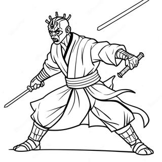 Pahina Ng Kulay Ng Darth Maul Sa Posisyon Ng Laban 126522-60230