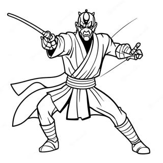 Pahina Ng Kulay Ng Darth Maul Sa Posisyon Ng Laban 126522-60231