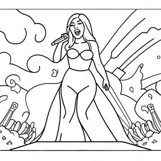 Si Lady Gaga Na Nagsasagawa Sa Entablado Na Pahina Ng Kulay 126599-60289