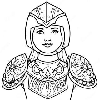 Babaeng Armor Ng Diyos Pahina Ng Kulay 126909-60522