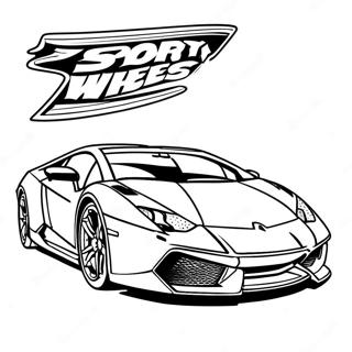 Sporty Na Lamborghini Hot Wheels Na Pahina Ng Kulay 127323-60856