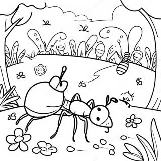 Makukulay Na Langgam Sa Hardin Na Pahina Ng Kulay 127758-61316