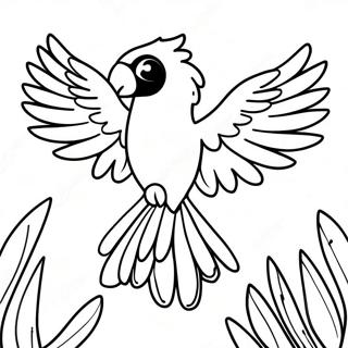 Mahalagang Macaw Na Lumilipad Ng Mataas Sa Pahina Ng Kulay 127785-61337