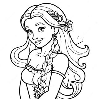 Makulay Na Tattooed Rapunzel Na Pahina Ng Kulay 128455-61862