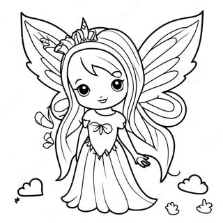 Gothic Fairy Mythical Creature Para Sa Mga Matanda Mga Pahina Ng Kulay