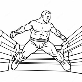 Kapana Panabik Na Wwe Wrestler Na Tumatalon Sa Kalaban Na Pahina Ng Kulay 128583-61955