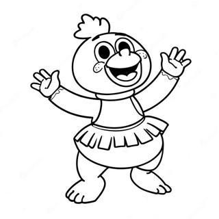 Toy Chica Sa Masayang Poses Na Pahina Ng Kulay 128662-62013
