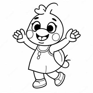 Toy Chica Sa Masayang Poses Na Pahina Ng Kulay 128662-62014