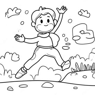 Masayang Pagdiriwang Ng Araw Ng Leap Na Pahina Ng Kulay 128716 62061