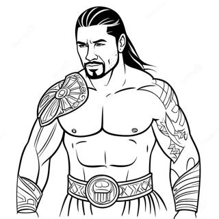 Roman Reigns Sa Aksyon Na Pahina Ng Kulay 129428-62616