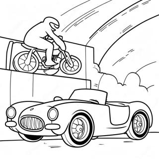 Spiderman Sa Isang Klassikong Sasakyan Na Kulay 129482-62664