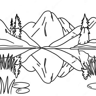 Kulay Ng Mapayapang Pagninilay Sa Lawa Ng Bundok 129661-62798