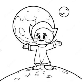 Pahina Ng Kulay Ng Playful Sandman Na May Buwan 129971 63047