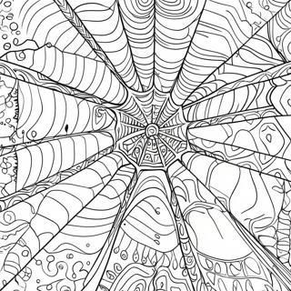 Masalimuot Na Spider Web Na Pahina Ng Kulay 130354-63337