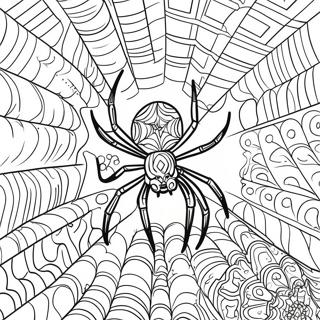 Masalimuot Na Spider Web Na Pahina Ng Kulay 130354-63340