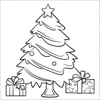 Nagniningning Na Puno Ng Pasko Na Pahina Ng Kulay 13039-2847