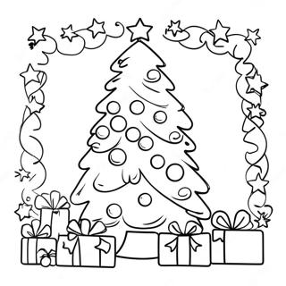 Pinalamutian Na Puno Ng Pasko Na Pahina Ng Kulay 13040-2849