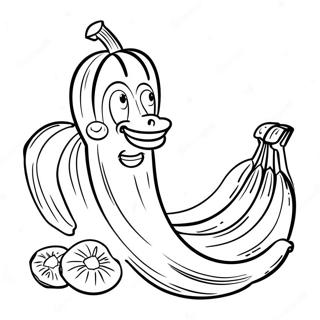 Banana Eats Mga Pahina Ng Kulay