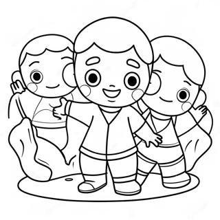Pahina Ng Kulay Ng Masayang Maliit Na Tao 130714-63613