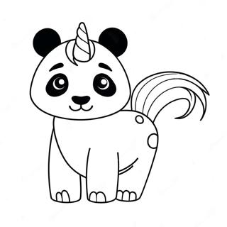 Unicorn Panda Na Pahina Ng Kulay 130789-63672