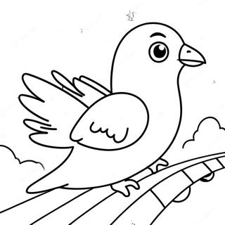 Mapangahas Na Kalapati Sa Rollercoaster Na Pahina Ng Kulay 130895-63759