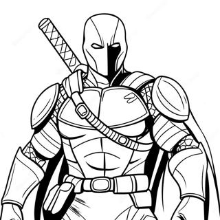 Pahina Ng Kulay Ni Deathstroke Na May Tabak 130998-63834