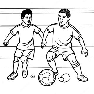 Kapana-Panabik Na Laban Ng Soccer Na Pahina Ng Kulay Mga Pahina Ng Kulay