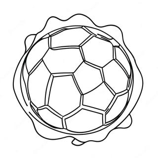 Bola Ng Soccer Sa Gitna Ng Hangin Na Pahina Ng Kulay 13148 2878