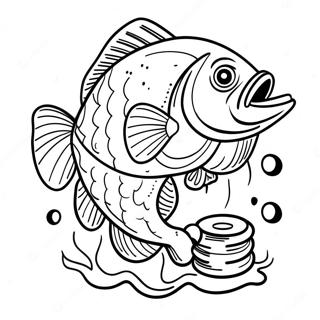 Pahina Ng Kulay Ng Pangingisda Ng Bass Mga Pahina Ng Kulay