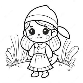Cute Na Pilgrim Na Babae Na Pahina Ng Kulay 132851-65284