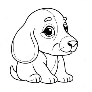 Cute Na Basset Hound Tuta Pahina Ng Kulay 133387-65687