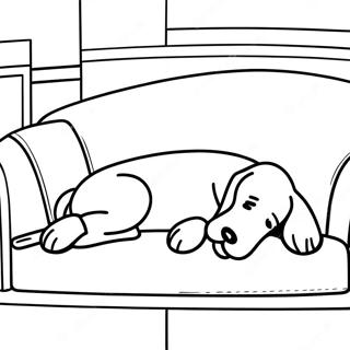 Basset Hound Na Natutulog Sa Sofa Pahina Ng Kulay 133390-65699