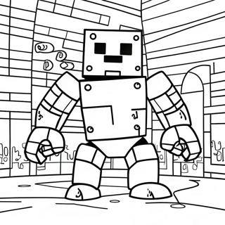 Cute Na Iron Golem Sa Minecraft Na Pahina Ng Kulay 133594-65845