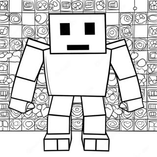 Cute Na Iron Golem Sa Minecraft Na Pahina Ng Kulay 133594-65846