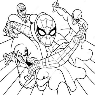 Spider Man Na Nakikipaglaban Sa Mga Kaaway Na Pahina Ng Kulay 134088 66233