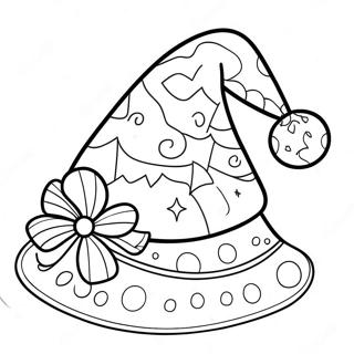 Pahina Ng Kulay Na May Masayang Sombrero Ng Pasko 134213-66326