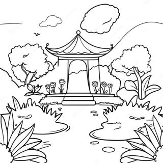 Pahina Ng Kulay Ng Mahiwagang Tanawin Ng Garten Ng Ban Ban 4 134317-66417