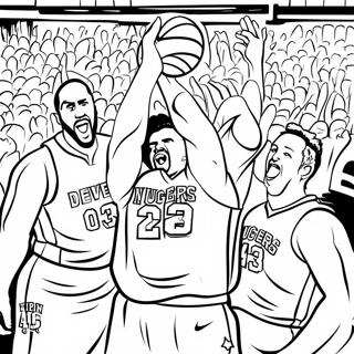 Pahina Ng Kulay Ng Mga Manlalaro Ng Denver Nuggets Sa Aksyon 134418-66493