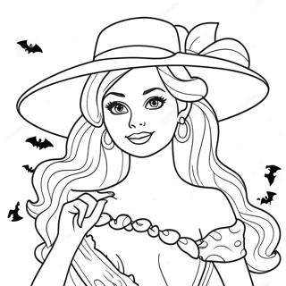 Halloween Barbie Coloring Page 134543-66583