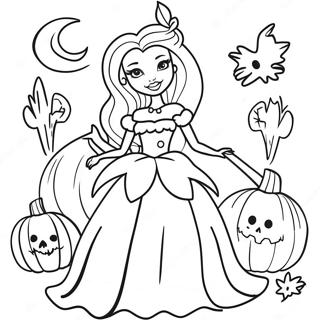 Nakakatakot Na Halloween Barbie Coloring Page 134544-66586