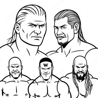 Wwe Superstars Sa Aksyon Coloring Page 134570-66606
