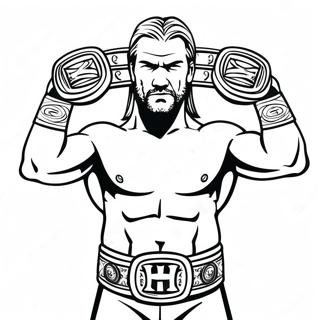 Pahina Ng Kulay Ng Triple H Na Hawak Ang Dalawang Sinturon 134702 66715