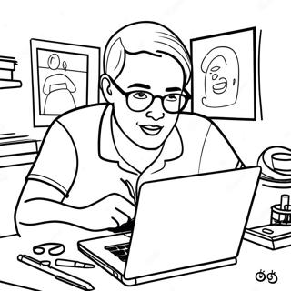 Sikat Na Youtuber Sa Aksyon Na Pahina Ng Kulay 134957-66912