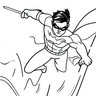 Pahina Ng Kulay Ng Nightwing Na Lumilipad Na Bayani 135136-67046