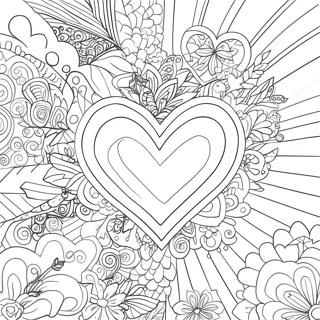 Puso Ng Araw Ng Mga Puso Coloring Pages