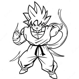 Pahina Ng Kulay Ni Goku Super Saiyan 4 Sa Action Pose 135391-67246